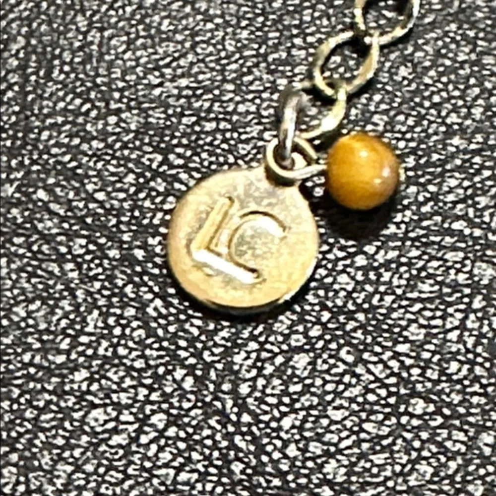 Liz Claiborne Vintage 1990’s Gold Tone Statement Necklace With Faucet Cabochons